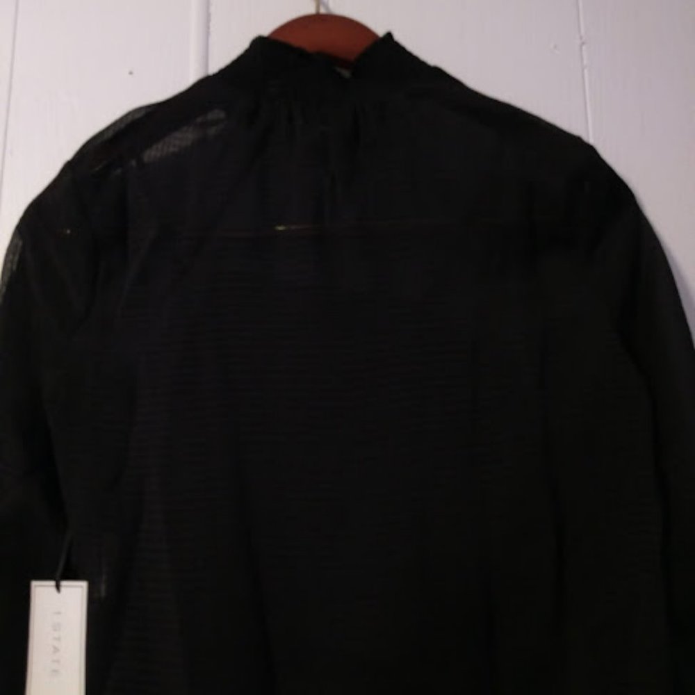 1.State Women's Smock Neck Tie Waist Blouse - Picture 5 of 6